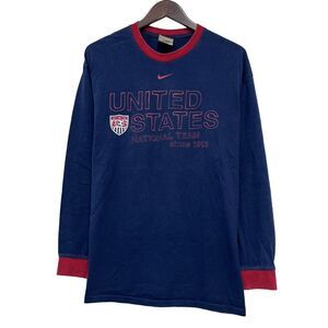 Vtg Nike United States National Soccer Team Men's T-Shirt Long Sleeve Size L euc